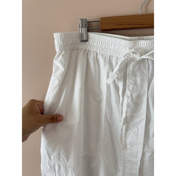 COS White Drawstring Midi Skirt Aline Basics Boho Coastal Beachy Cotton 12 - Picture 6 of 9